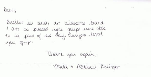 Archived Bueller testimonial, thank-you note, or event photograph 31